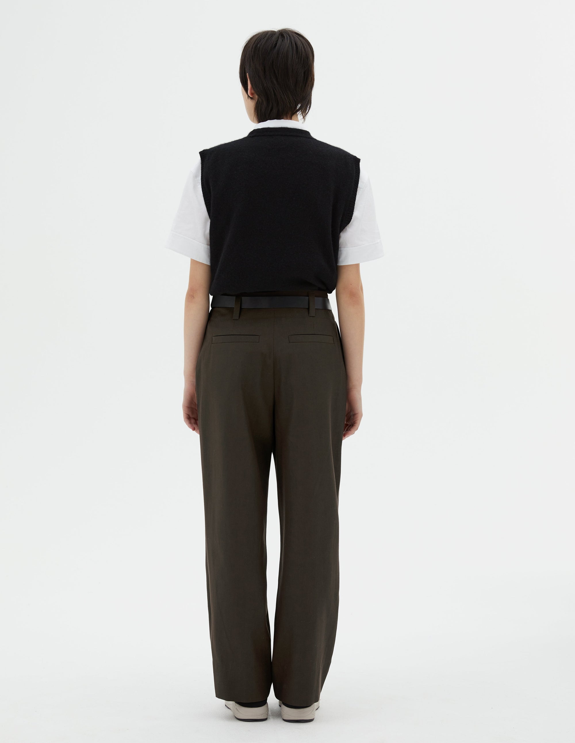 Pantalon droit - Olive