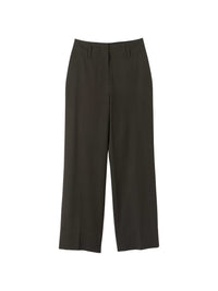 Pantalon coup droite en laine - Olive