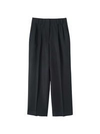 Pantalon à doubles plis en laine - Black