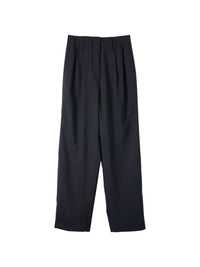 Pantalon à doubles plis en laine - Navy & Chalk