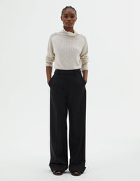 Pantalon marin à revers - Black