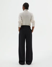 Pantalon marin à revers - Black
