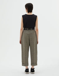 Pantalon à plis profonds - Black & Khaki