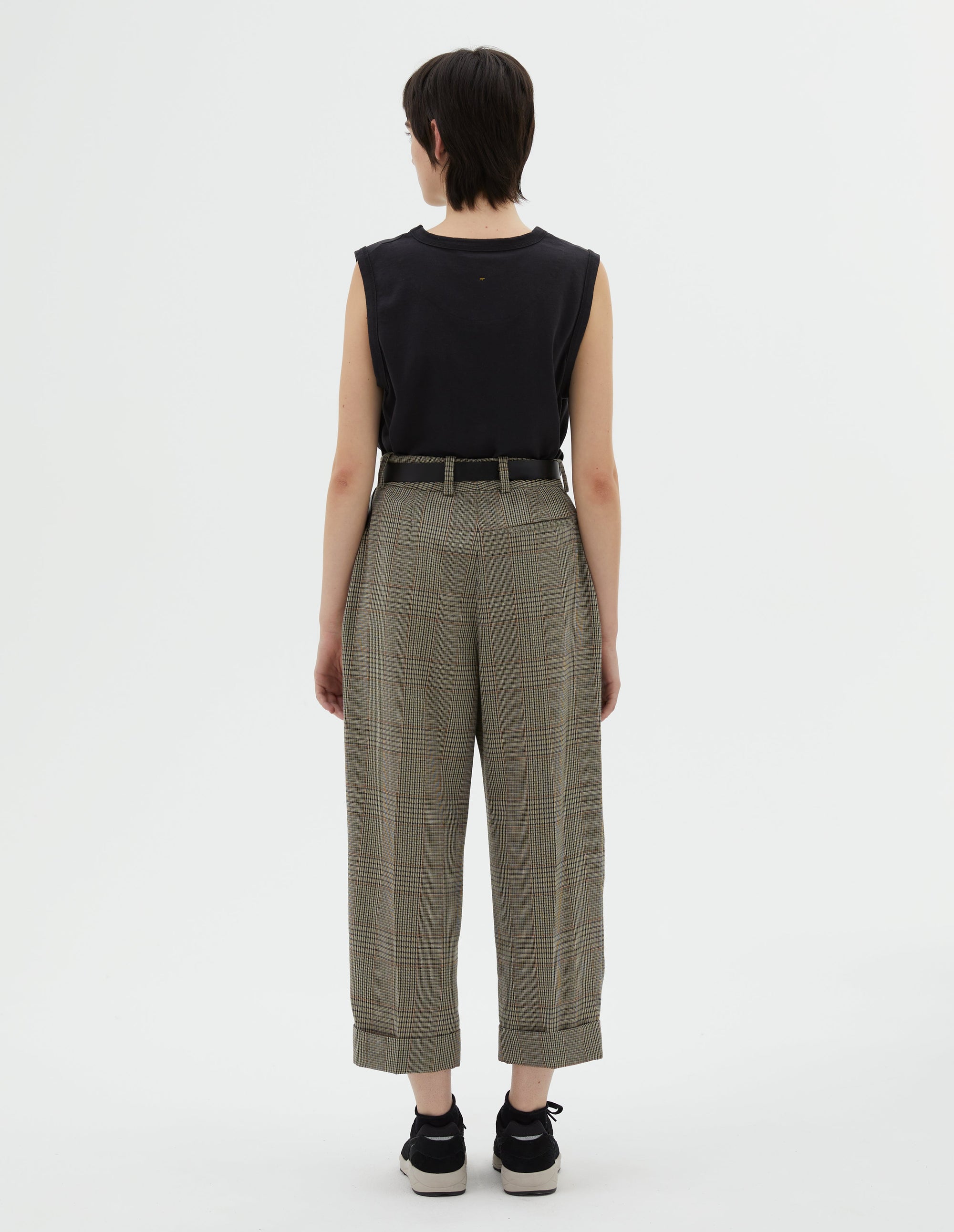 Pantalon à plis profonds - Black & Khaki