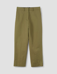 Pantalon court taille mi-haute - Beige & Brown & Green