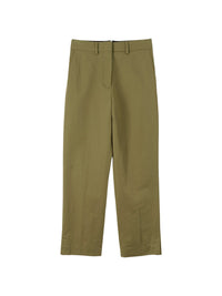 Pantalon court taille mi-haute - Beige & Green