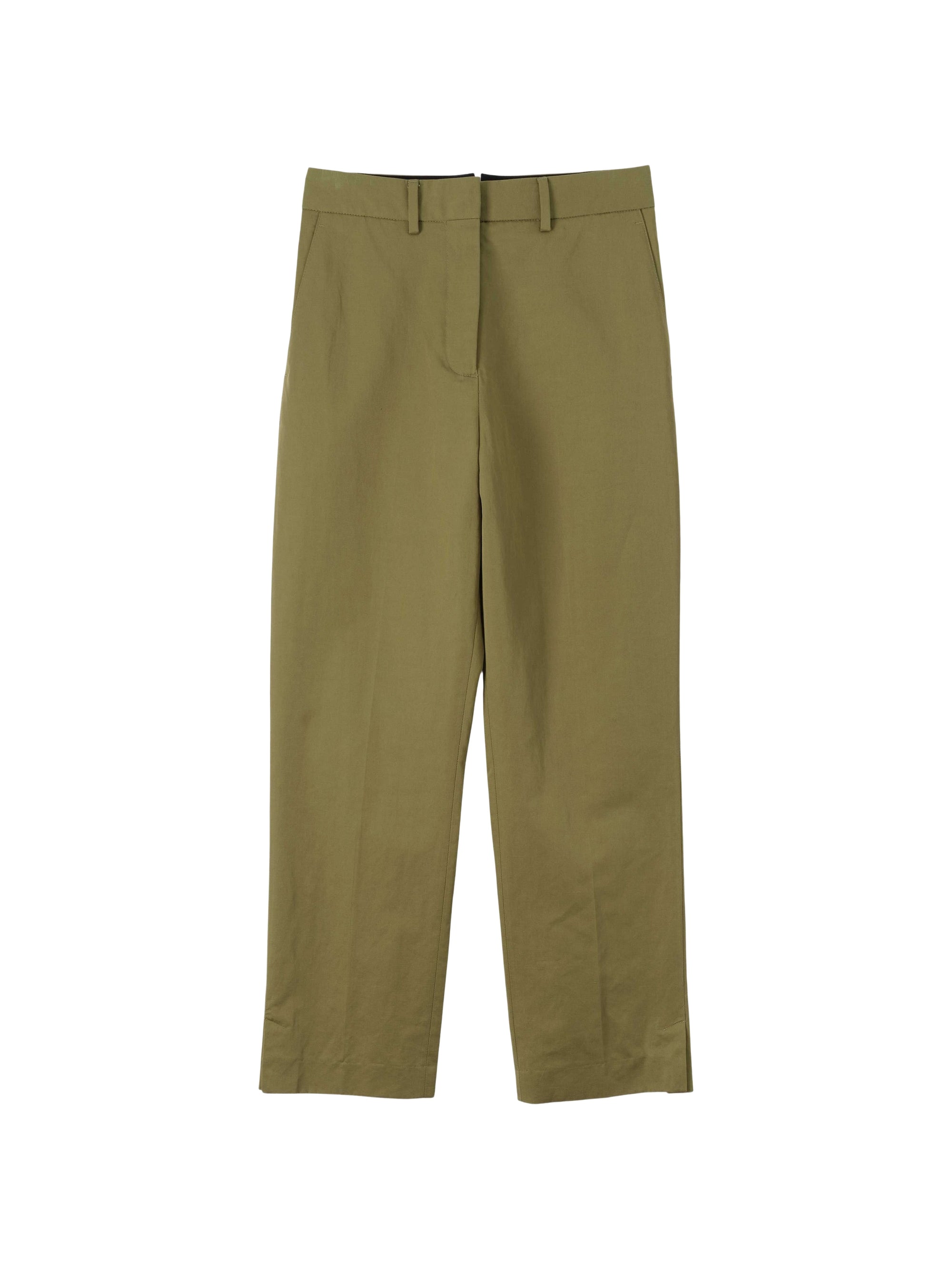 Pantalon court taille mi-haute - Beige & Green