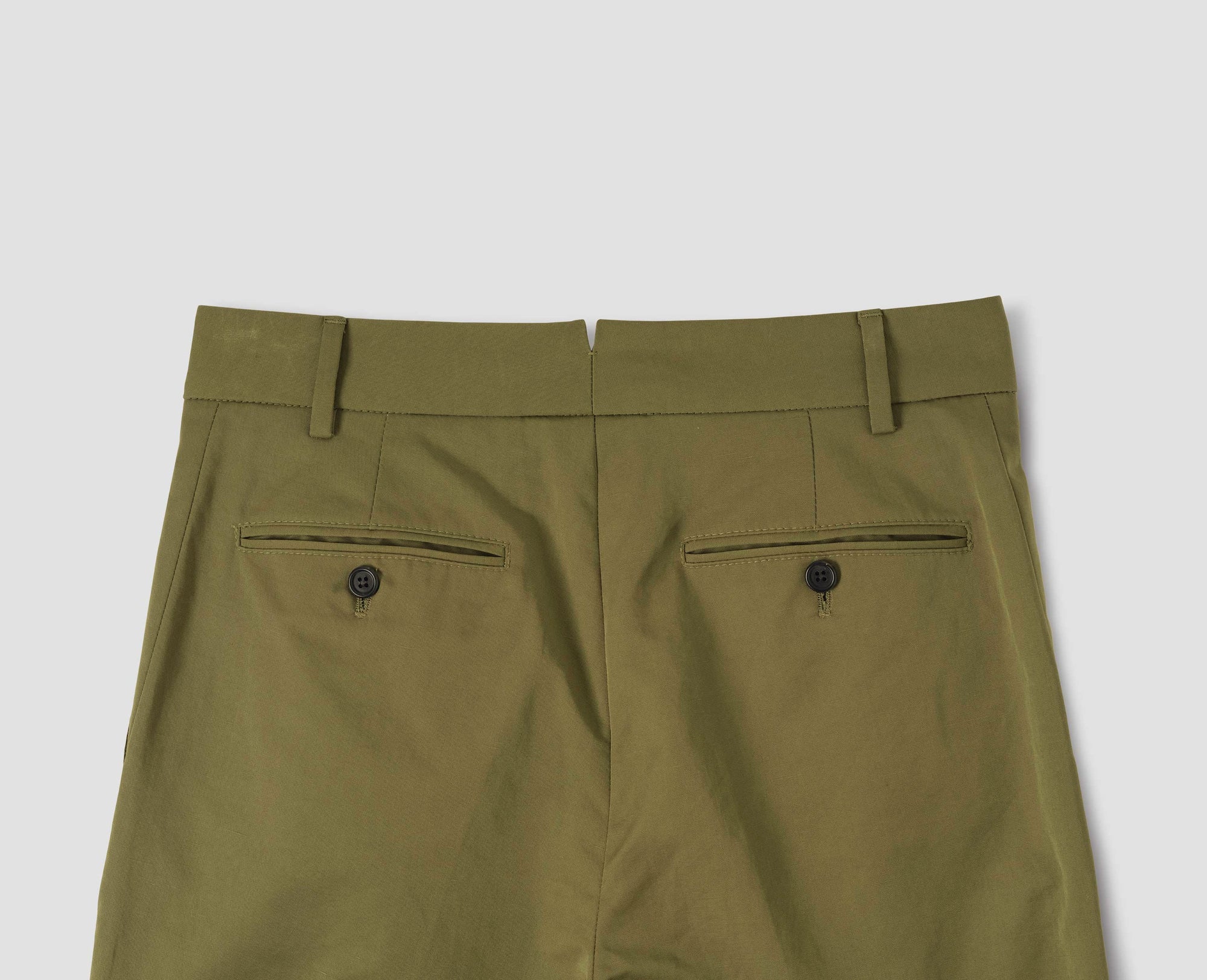 Pantalon court taille mi-haute - Beige & Brown & Green