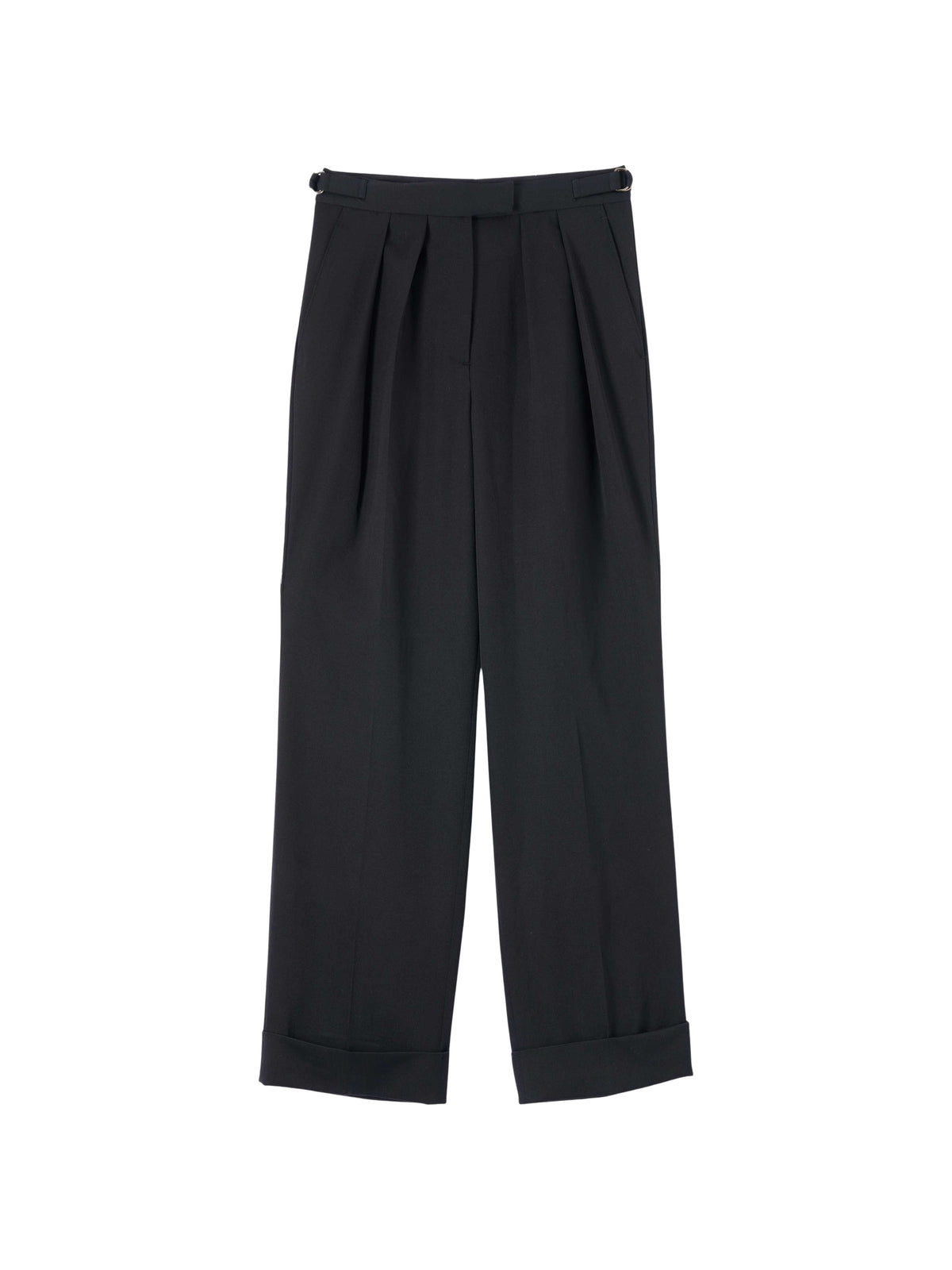 Pantalon à jambes larges en laine - Black