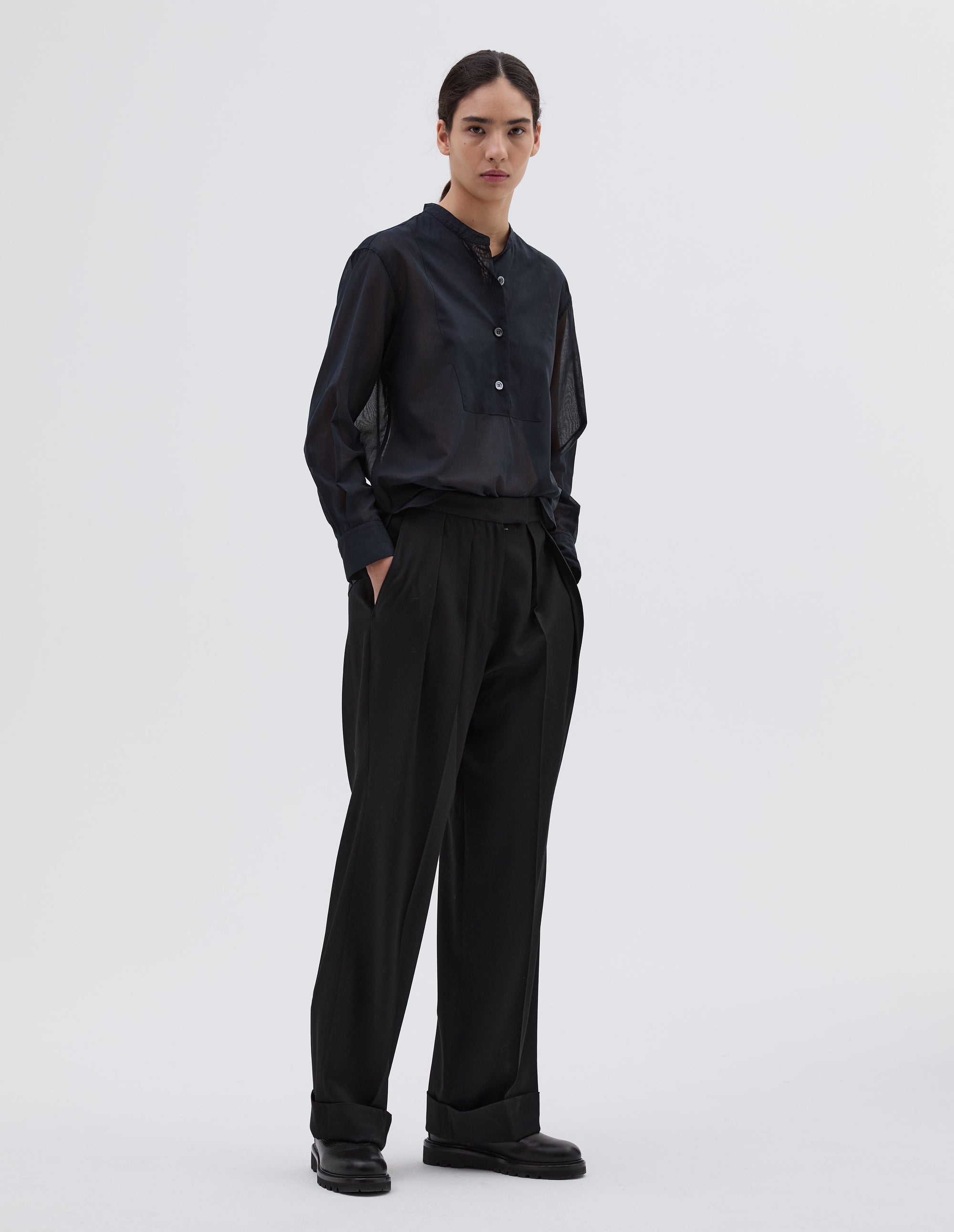 Pantalon à jambes larges - Black