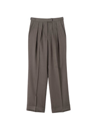 Pantalon à jambes larges en laine - Mouse
