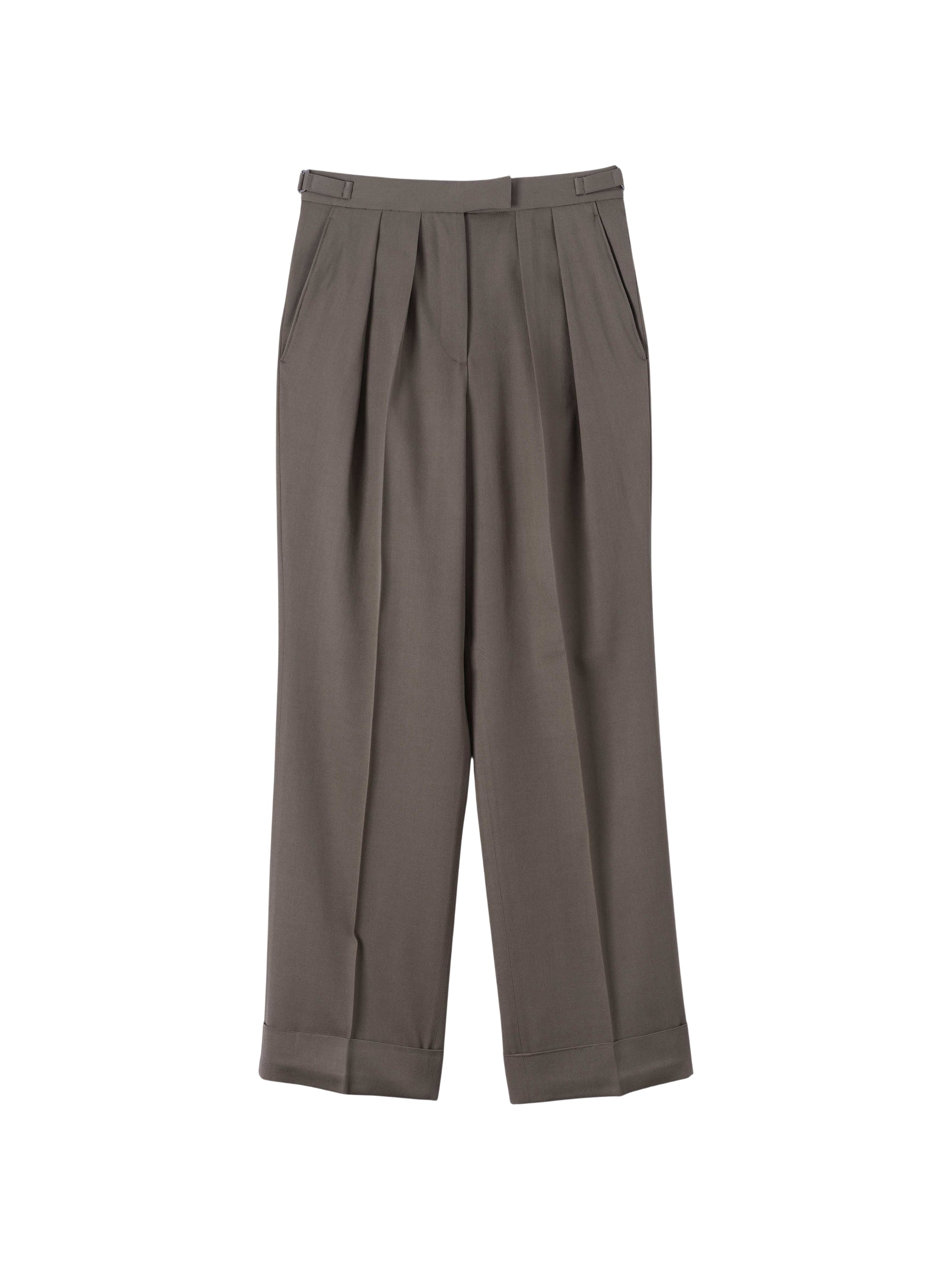 Pantalon à jambes larges en laine - Mouse