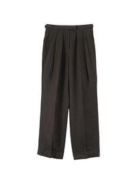 Pantalon à jambes larges en lin - Brown