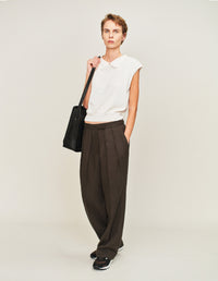 Pantalon à jambes larges - Brown