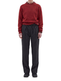 Pantalon à pinces coupe décontractée en laine - Charcoal