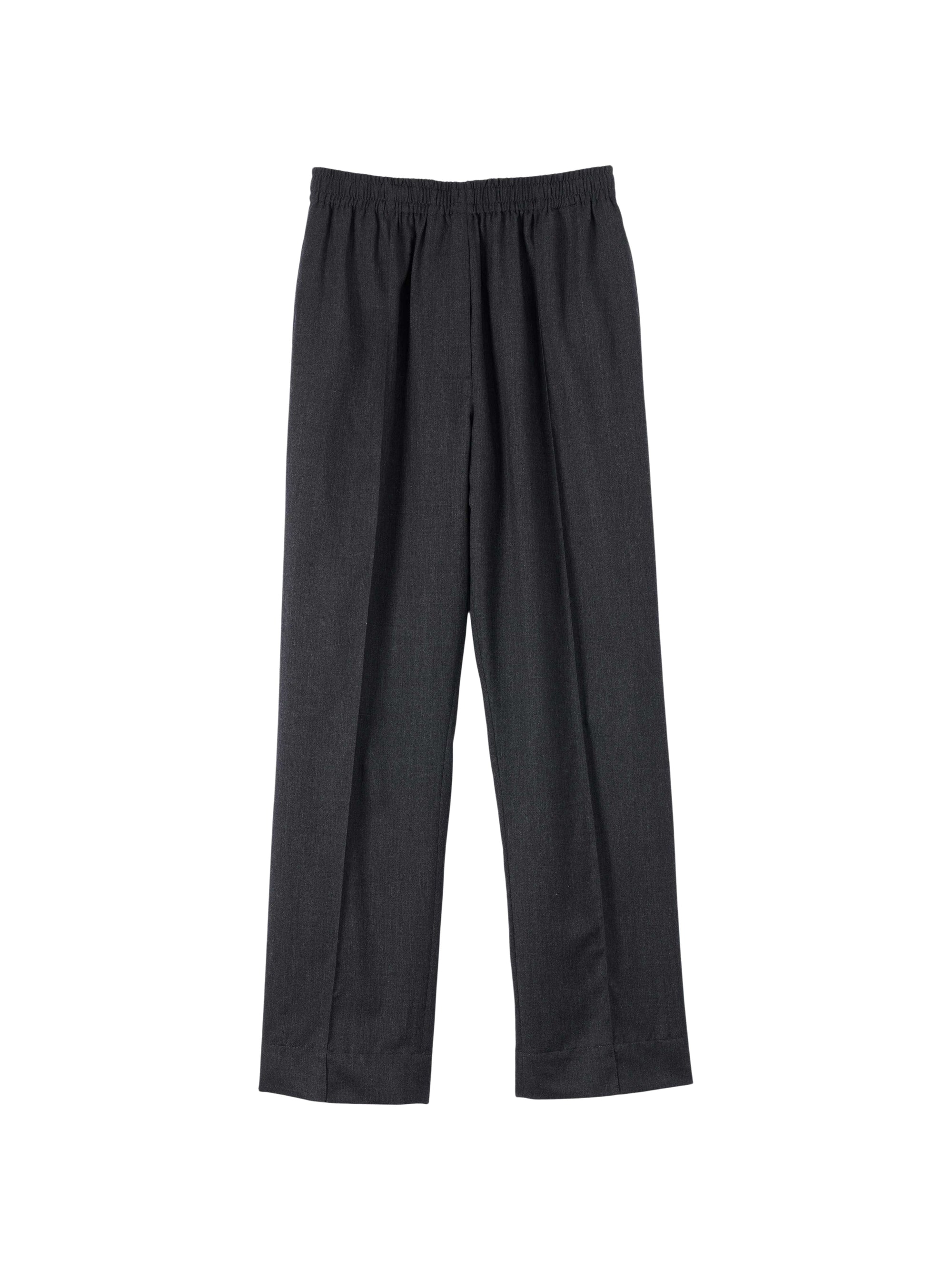 Pantalon à pinces coupe décontractée en laine - Charcoal