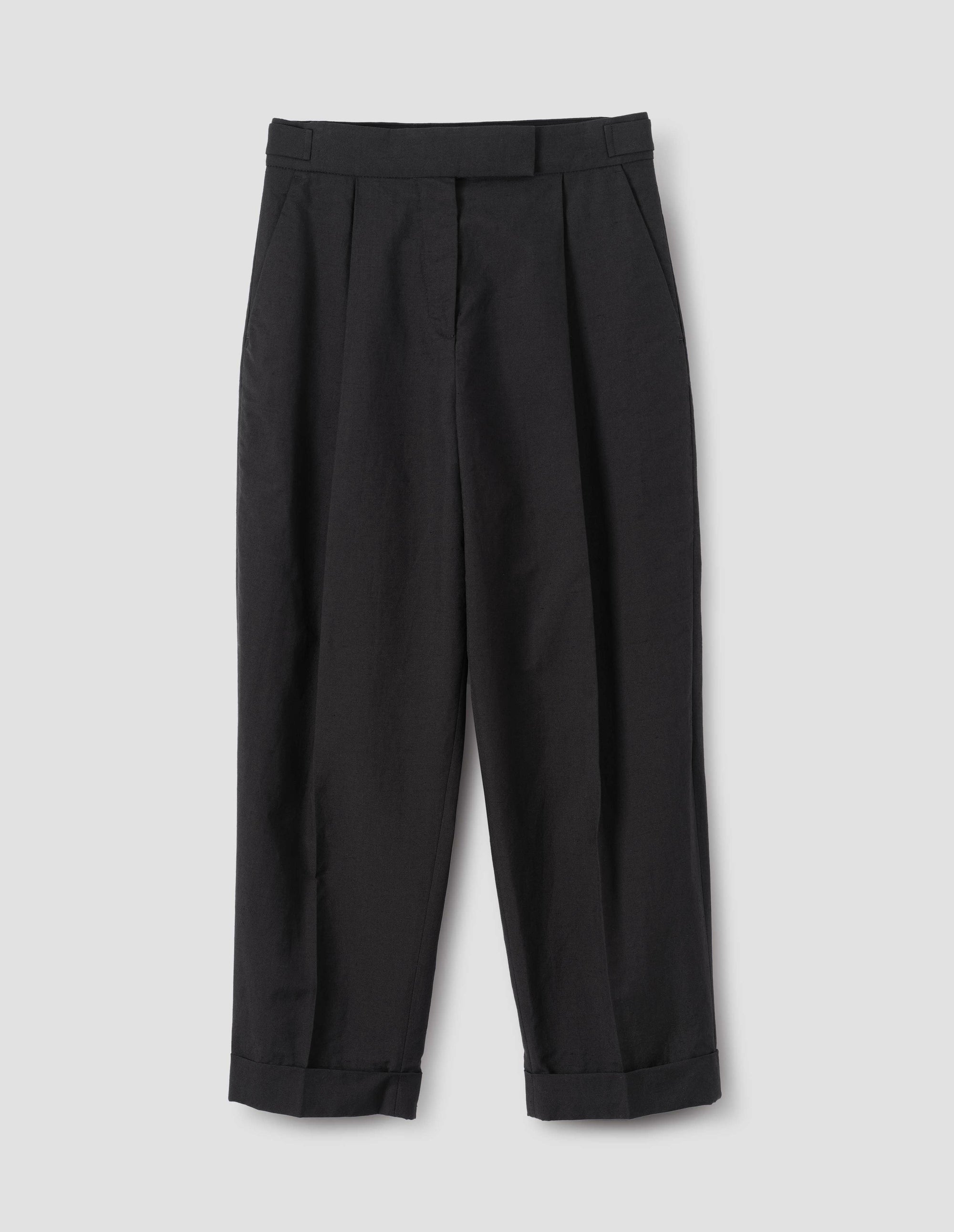 Pantalon court à pli unique - Black