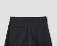 Pantalon court à pli unique - Black