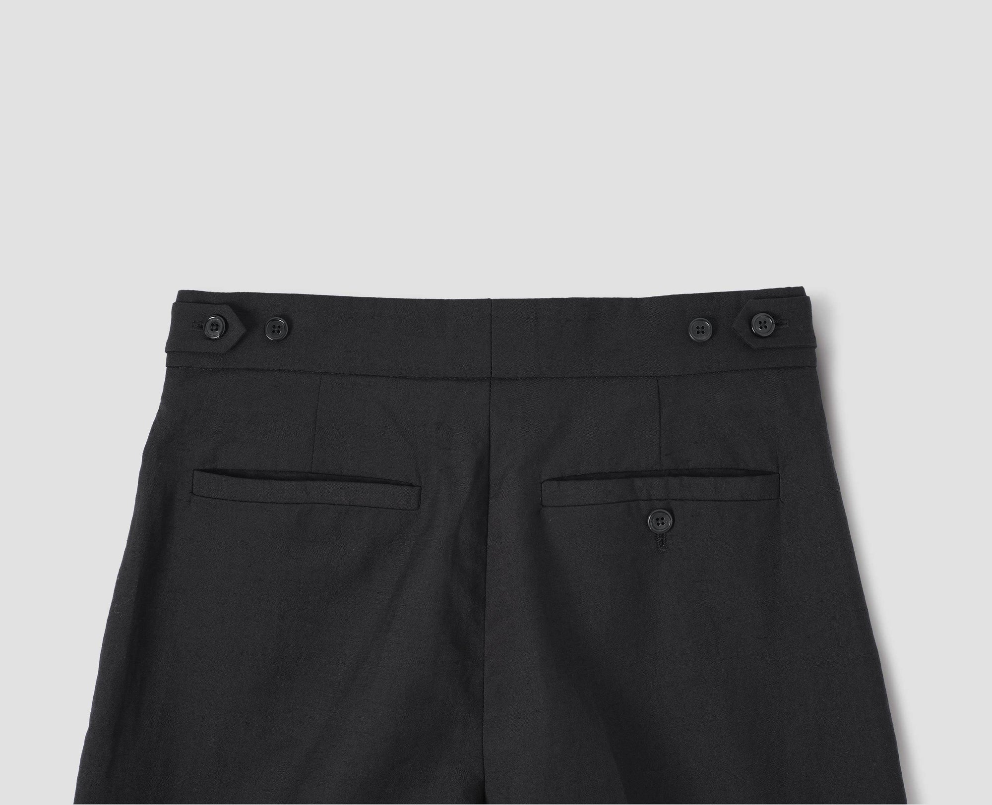 Pantalon court à pli unique - Black