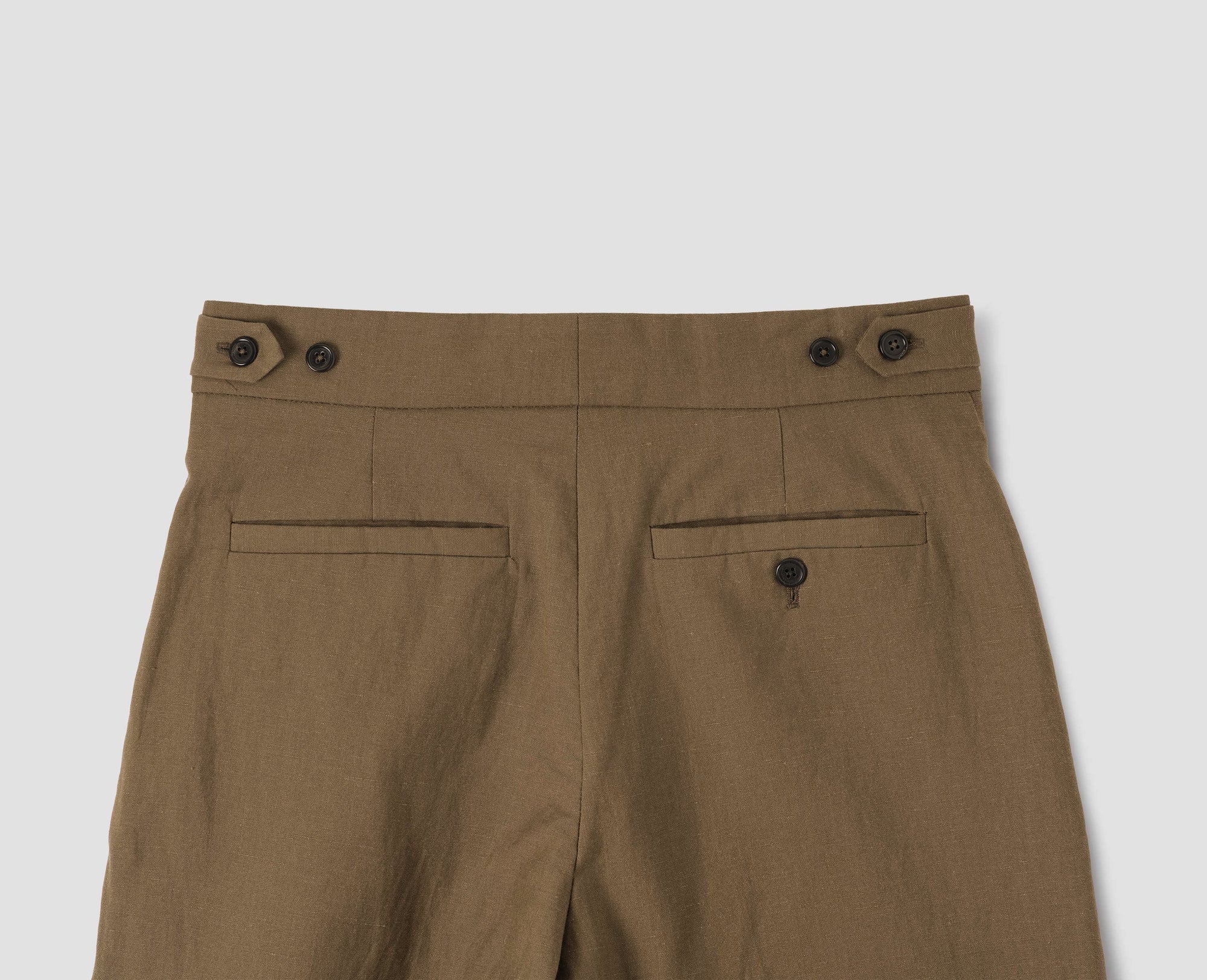 Pantalon court à pli unique - Beige & Brown
