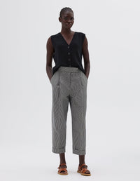 Pantalon court à pli unique - Black