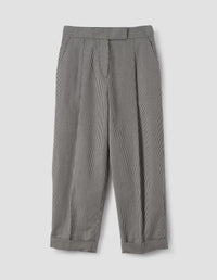 Pantalon court à pli unique - Black