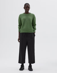 Pantalon court à plis sur le devant - Black