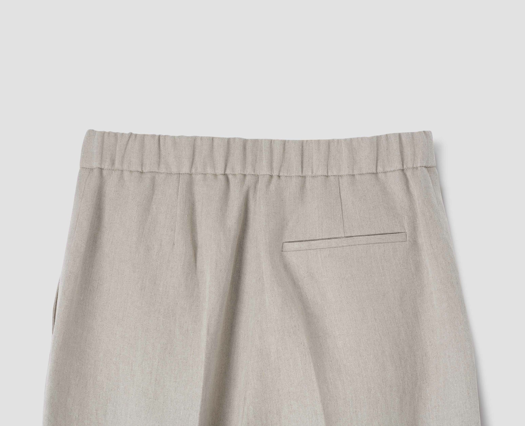 Pantalon court à plis sur le devant - Beige