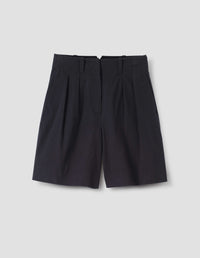 Short à doubles plis - Black