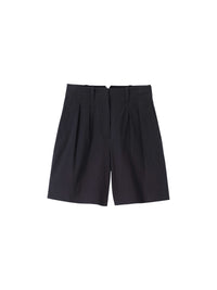Short à doubles plis - Black