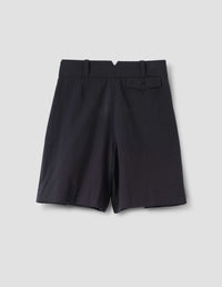 Short à doubles plis - Black