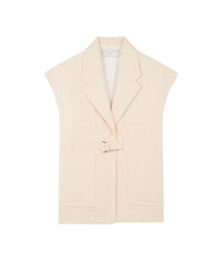 Rena sleeveless jacket - Ecru