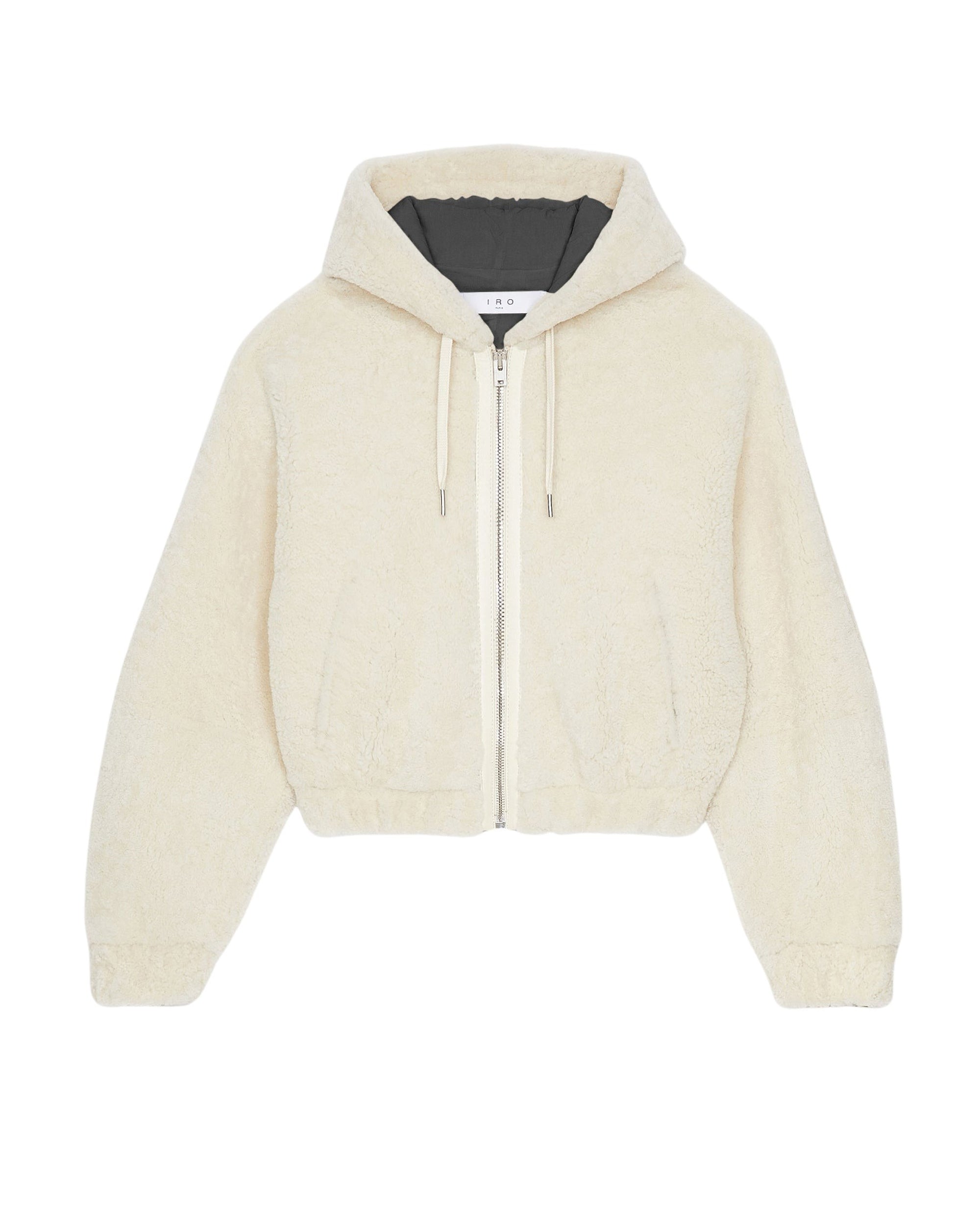 Qaram shearling leather jacket - Dusty Beige