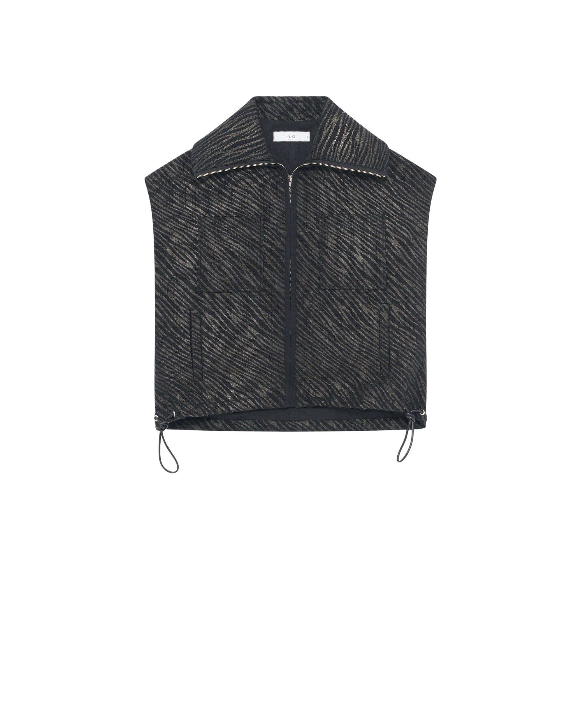 Alina sleeveless jacket - Black Zebra