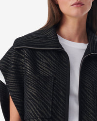 Alina sleeveless jacket - Black Zebra