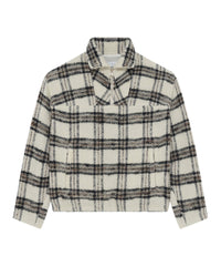 Bika jacket in wool - Ecru & Black & Grey
