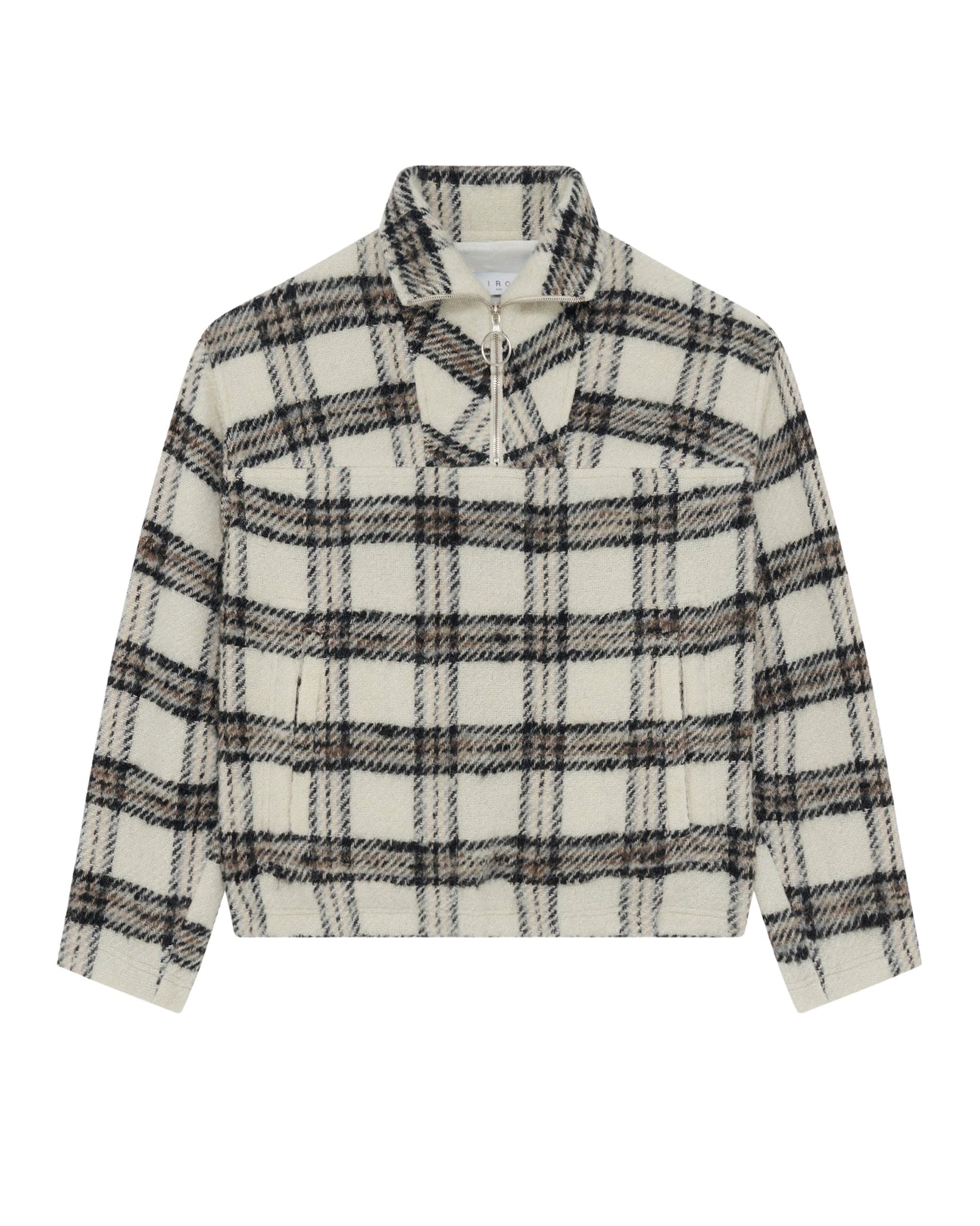 Bika jacket in wool - Ecru & Black & Grey