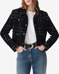 Camron wool blend jacket - Black & White