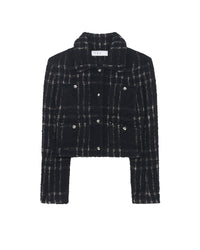 Camron wool blend jacket - Black & White