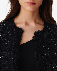 Cheril wool blend jacket - Black Sequins