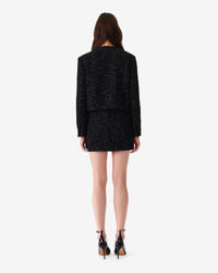 Cheril wool blend jacket - Black Sequins