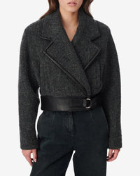 Gumi short wool jacket - Anthracite