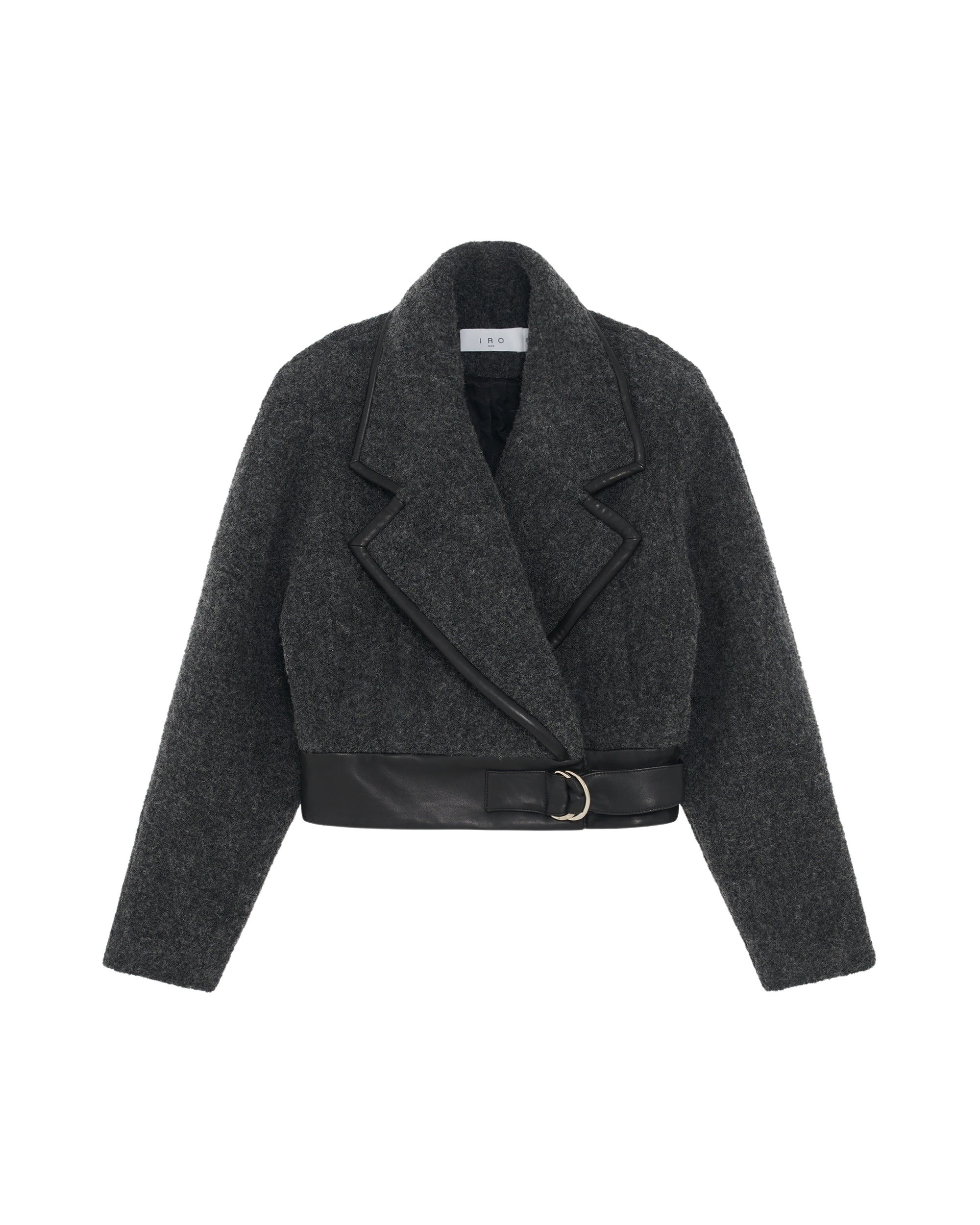 Gumi short wool jacket - Anthracite