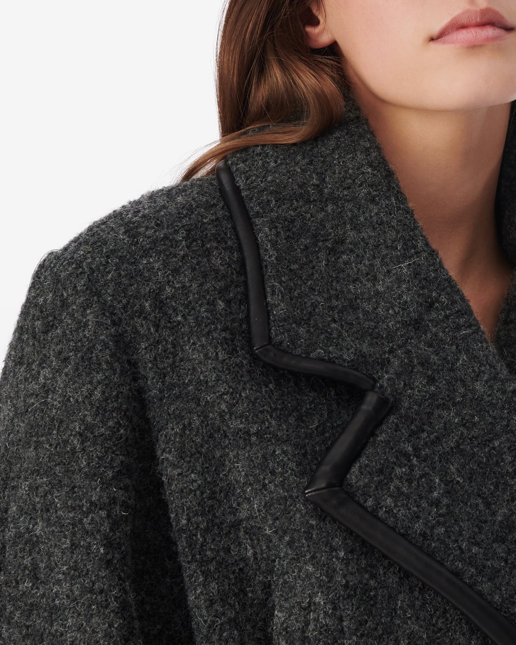 Gumi short wool jacket - Anthracite