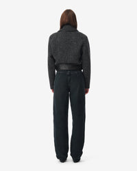 Gumi short wool jacket - Anthracite