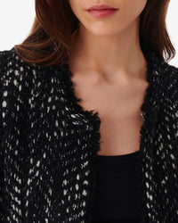 Leonard wool blend jacket - Black & White