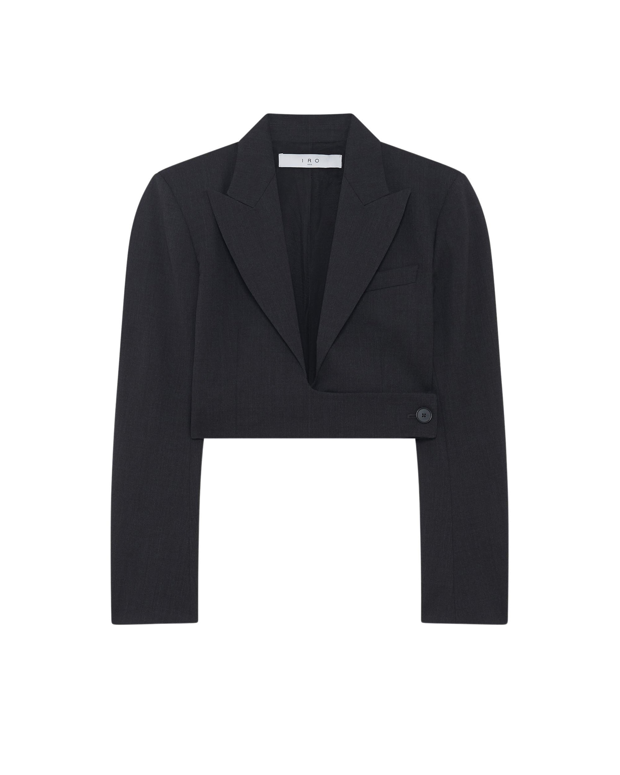 Marzena short jacket in wool - Anthracite