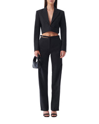 Marzena short jacket in wool - Anthracite