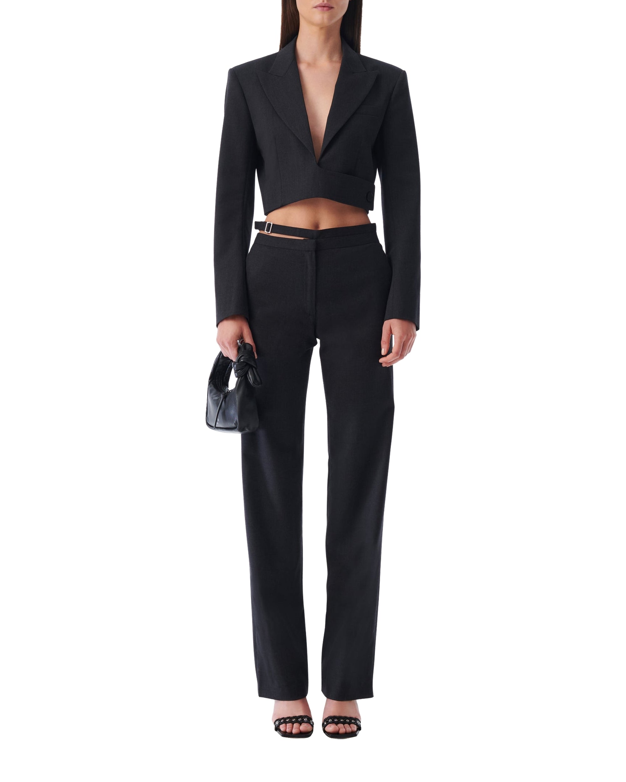 Marzena short jacket in wool - Anthracite