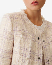 Orlanda tweed jacket - Ecru & Lilac